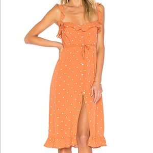 For Love and Lemons Polka Dot Midi Dress